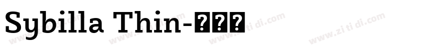 Sybilla Thin字体转换